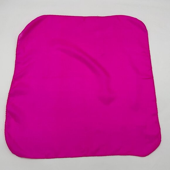 Collection of Three Hand Rolled Vintage Handkerchiefs or Scarves Red Pink Yellow - Picture 4 of 9